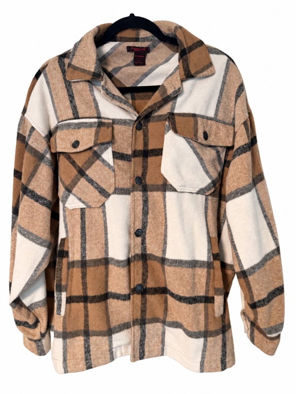 Canyon Creek Woodsman Plaid Fleece Shacket L